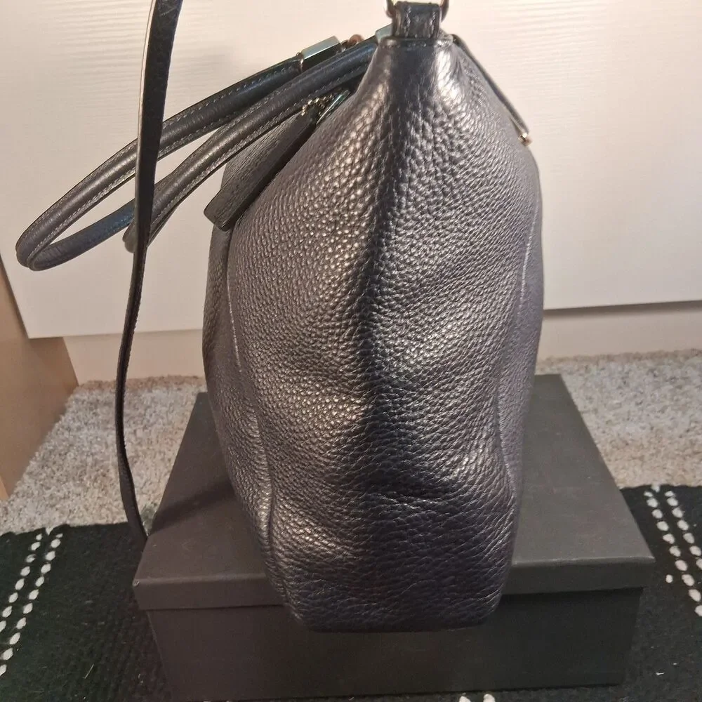 Coach Pebbled  Leather Kelsey Double Handle  & Shoulder Strap Satchel - Picture 4 of 14